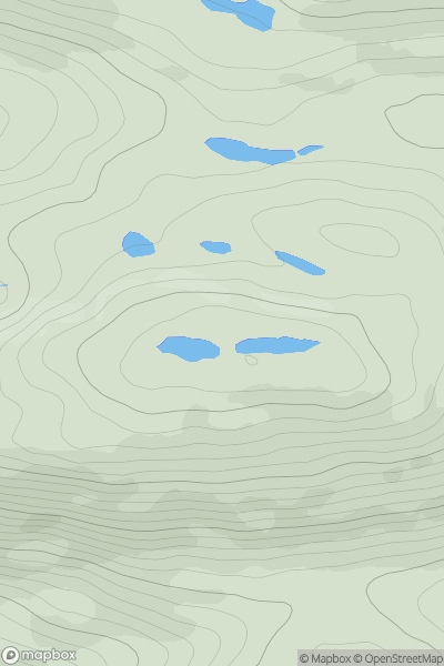 Thumbnail image for Meall a' Chuaille [Loch Broom to Strath Oykel] [NC195029] showing contour plot for surrounding peak
